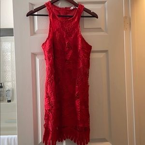 Red mini dress from Lovers + Friends.